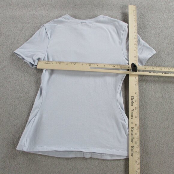 SKIMS Cotton Jersey T Shirt Womens Small Zen Blue Short Sleeve Casual Tee NWT - Picture 4 of 9